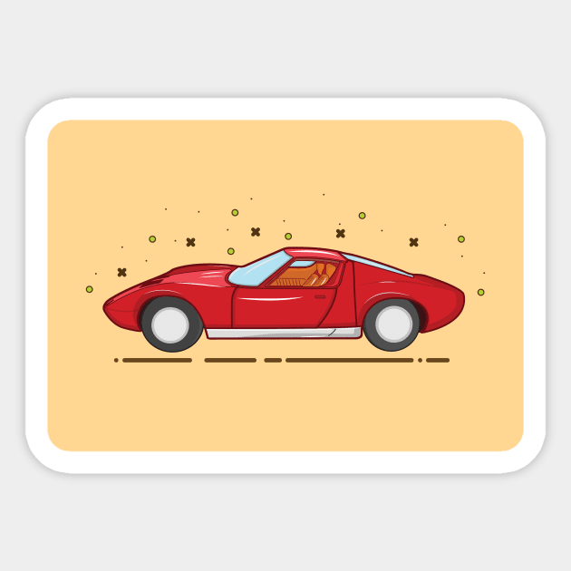 Car Modern Red Sticker by Socity Shop